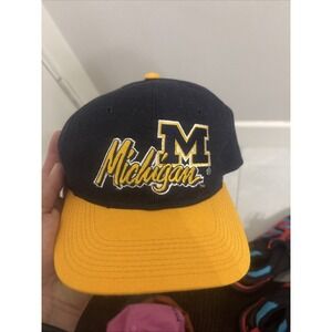 the game vintage hat snapback michigan university